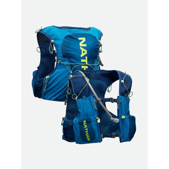 NEW NATHAN SPORTS unisex vaporair 3.0 7 liter hydration pack in deep blue/safety - Picture 1 of 6